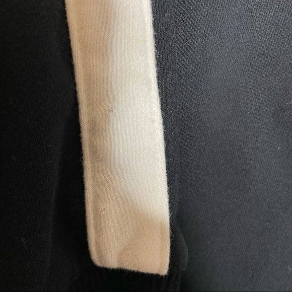 Lauren Ralph Lauren Black White zipper down hoodie sweater jacket PM - Picture 6 of 6